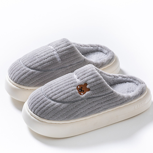 棉拖鞋男款秋冬季2025新款室内家居防滑居家用加绒毛毛棉拖男士