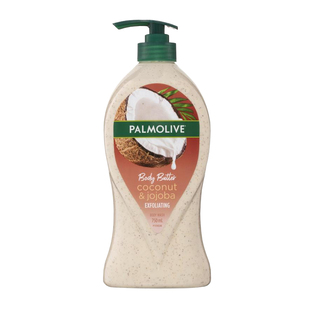 澳洲Palmolive椰子荷荷巴油磨砂沐浴露750ml清洁