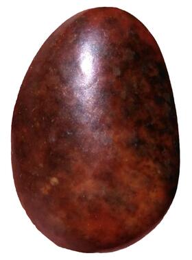 新疆和田玉籽料红沁独籽手链戒面