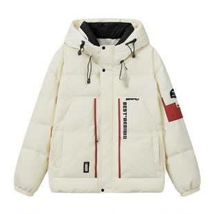 鸭绒外套男孩羽绒服初中学生冬季新款男装士加厚大童帅气青少年潮