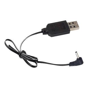 3.7v锂电池充电线Usb头3.5弯头接头圆柱型锂电池充电器玩具车配件