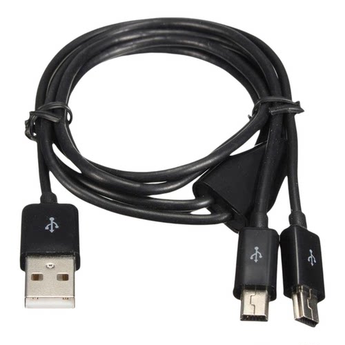 老款式大头mini usb数据线一拖四三二5p 梯形t型口充电线v3电源线