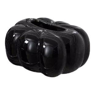 陶瓷纸巾盒ins风棉花纸巾盒客厅创意餐纸盒摆件轻奢高档柿柿如意