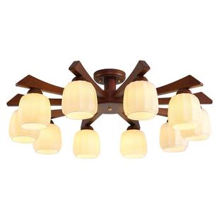 雷士照明新中式客厅灯中国风大气实木餐厅复古2026年新款吸顶灯