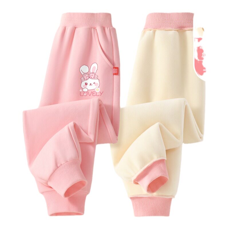 棉致童装衣服女童加绒裤子