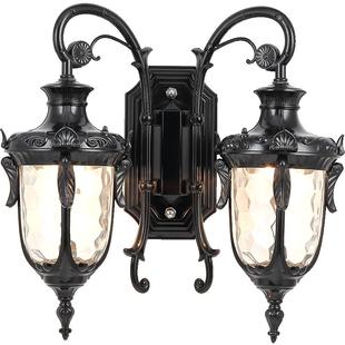 双头壁灯户外防水led欧式复古别墅外墙大门口阳台走廊室外庭院灯