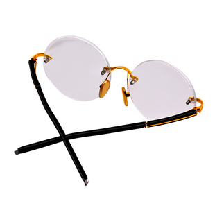 天然圆白水晶眼镜东海石头镜透明清凉养目护眼时尚男女通用墨镜