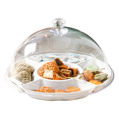 沂淘耐摔试吃盘多格分格带盖透明