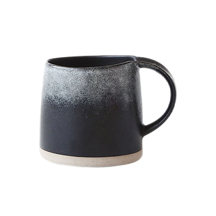 Auramoon.杯具粗陶复古黑白水杯陶瓷拿铁咖啡杯马克杯 | 昼夜