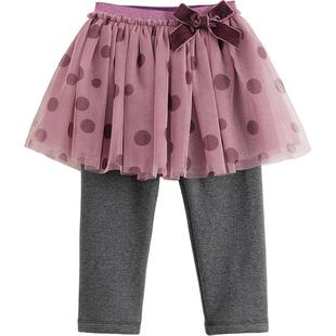 [黑科技蓄热]马克珍妮女童加绒打底裙裤儿童裤子2025年冬装241206