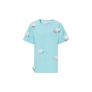 NOISY TEDDY男女同款25年夏新款OVER SIZED圆领发光短袖T恤百搭童