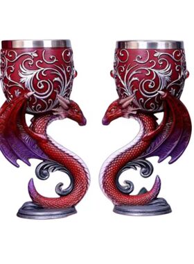 中世纪高脚3D果酒情侣对杯