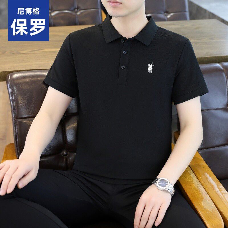 尼博格保罗夏季男士polo衫商务休闲时尚潮流大码宽松翻领短袖