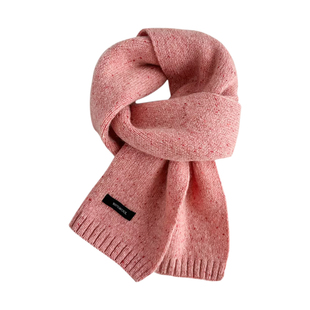 高品质100%纯羊毛精品围巾女冬季保暖韩版点子纱披肩防风高端百搭