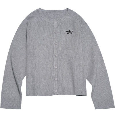 STILLYOU复古包芯纱圆领针织开衫