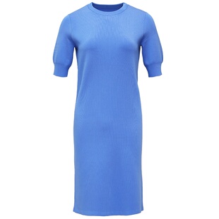 奥莱特卖OBEG欧碧倩秋简洁修身连衣裙中袖直筒针织裙1093028