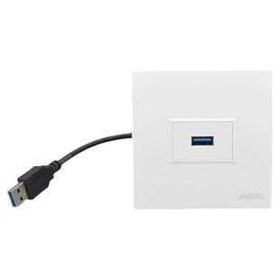 USB3.0公对母带延长线面板86型3.0usb数据传输1米母对公对接插座