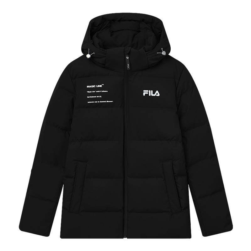 FILA斐乐官方男士羽绒服冬季保暖白色潮流运动加厚外套男短款棉羽
