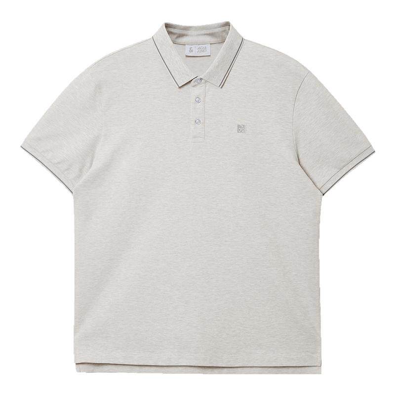 【凉感】杰克琼斯奥特莱斯夏季男装POLO领口三粒扣时尚撞色百搭潮