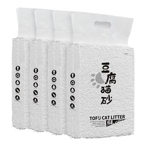 狮子医生 猫砂原味豆腐猫砂6L*4袋豆腐猫砂除味低尘速团猫砂20斤