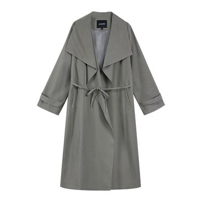 曼城旧事气质中长款风衣外套女