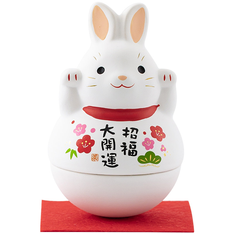 药师窑兔子陶瓷摆件兔年饰品