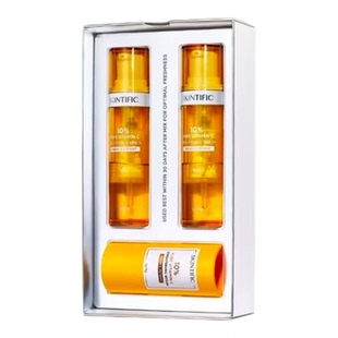 台湾购SKINTIFIC维他命C亮白双仓精华1g+9g提亮肤色淡化黑色素