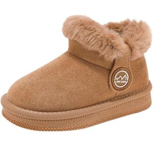 Abckids童鞋儿童雪地靴东北防寒大棉鞋冬季毛毛男女童鞋加绒棉靴