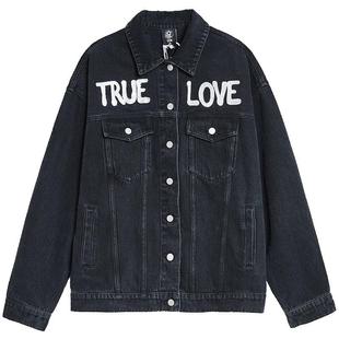 TCH轻奢潮牌字母烫钻情侣牛仔外套T211063005