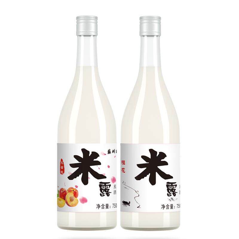 苏州桥桂花米露米酒特产甜酒酿蜜桃荔枝红枣月子醪糟江南米酿酒酿