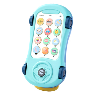 小汽车手机玩具婴儿可咬牙胶1到3岁宝宝按键发声儿童早教仿真电话