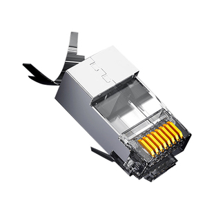 迅远超六类水晶头6七7类万兆超五5类屏蔽网线rj45插头网络对接头