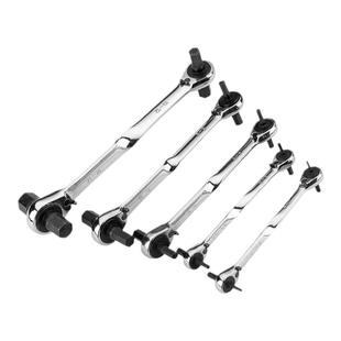 金阳多功能棘轮内六角扳手双头4合一棘轮扳手 快速双向两用扳手