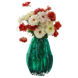 轻奢高档杨桃民宿装饰客厅摆件玻璃花瓶样板房酒店玫瑰花水培透明