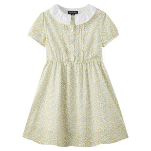 【含莱赛尔】eland kids衣恋童装女童连衣裙26年夏新品法式碎花裙