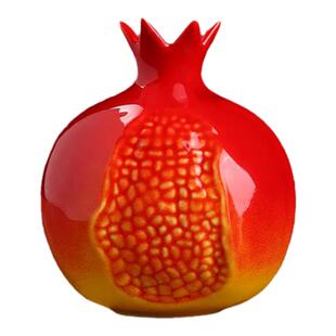 东方泥土陶瓷花瓶摆件客厅插花轻奢高级感小红色石榴水培餐桌装饰