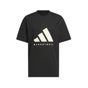 adidas阿迪达斯新款情侣款棉质篮球运动短袖chapter圆领T恤JX5575