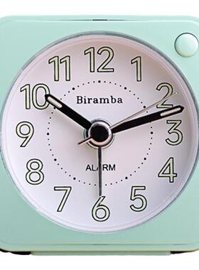 Biramba方形静音扫秒贪睡小闹钟