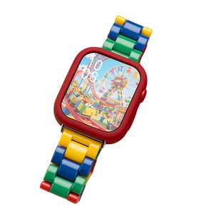 新款适用华为FIT4表带fit3乐高积木树脂表带fit4pro女款高级华为watch Fit系列2智能男冬季透气女士简约运动