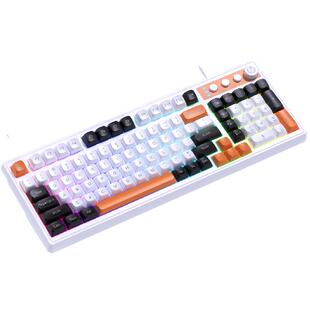 惠普K110键盘轻音办公98配列有线机械手感台式笔记本电脑游戏套装