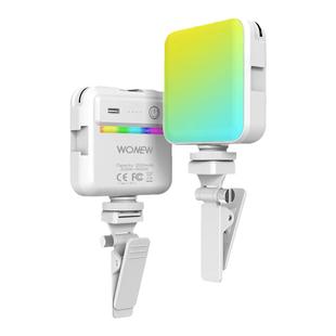 wonew七彩蜗牛补光灯手机直播下巴灯支架七彩RGB三脚架自拍杆支架美颜化妆脸灯拍照拍摄自拍迷你vlog手机支架