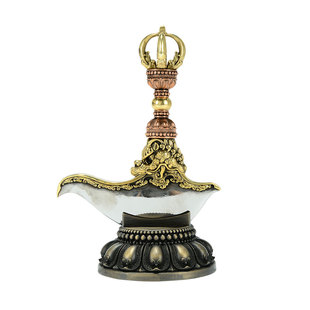 藏村五股金刚杵宝石镶嵌室内家用金刚钺刀精工雕花文殊剑铜摆件