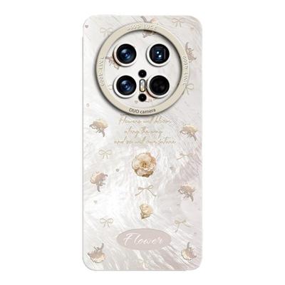 冰川纹花朵亲肤硅胶手机壳