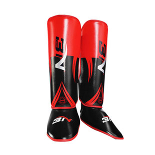 BN搏击护腿 成人护脚背格斗实战训练护小腿护具 儿童拳击散打护腿