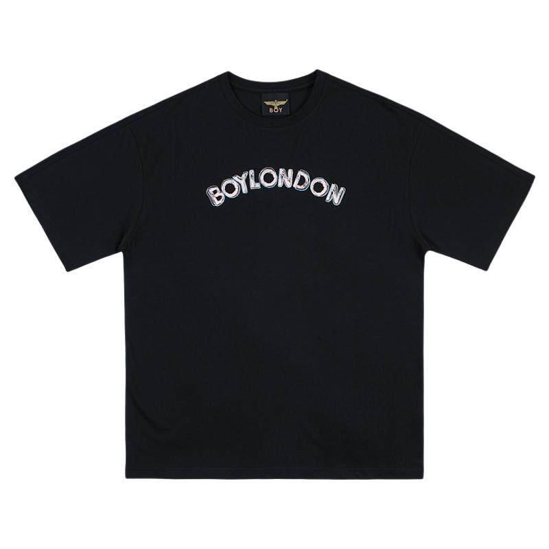 【夏日涂鸦】BOYLONDON潮流撞色夏季纯棉短袖26年男女T恤N01932