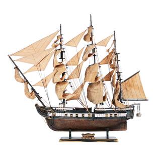 美式仿古宪法号木船模型一帆风顺拼装做旧战船办公室客厅玄关摆件