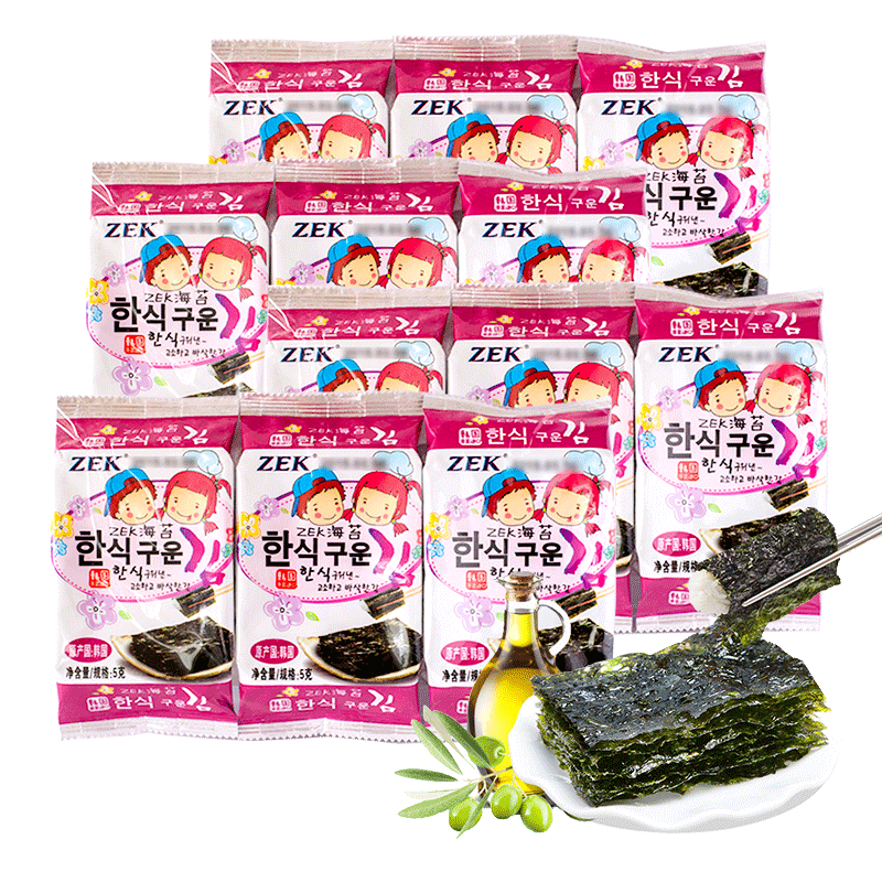 ZEK原味烤海苔即食零食15g×4包