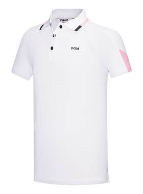 pgm儿童高尔夫服装女生速干短袖