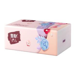 雪亮抽纸花语柔情42包抽取式面巾纸原生木浆家用整箱实惠装餐巾纸