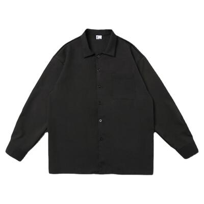 黑色幽默纯色简约高街长袖卫衣